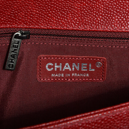 Chanel Caviar New Medium Boy Flap Red 7 of 9