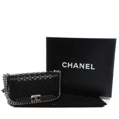 Chanel Perforated Lambskin Medium Boy Flap Black 4 of 9