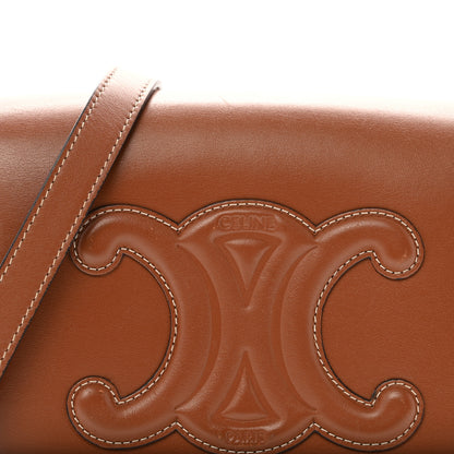 Celine Smooth Calfskin Cuir Triomphe Folco Crossbody Bag Tan 8 of 13