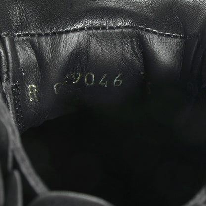 Chanel Calfskin Camellia High Top Sneakers 36 Black 6 of 7
