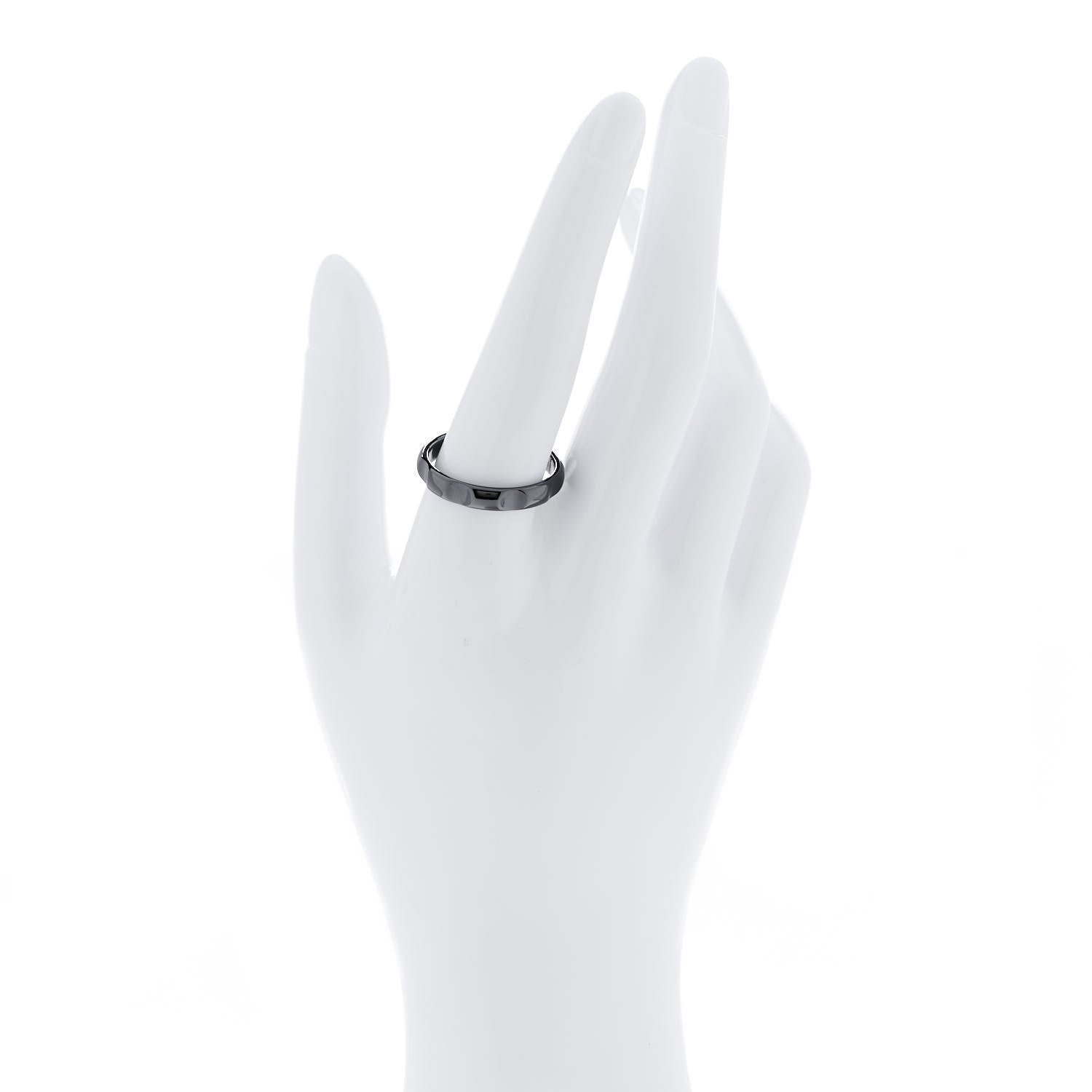 Tiffany Titanium Narrow Paloma Picasso Groove Band Ring 63 10.5 2 of 4