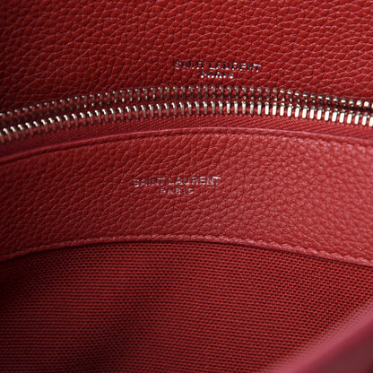 Saint Laurent Grained Calfskin Baby Sac De Jour Souple Red 10 of 12