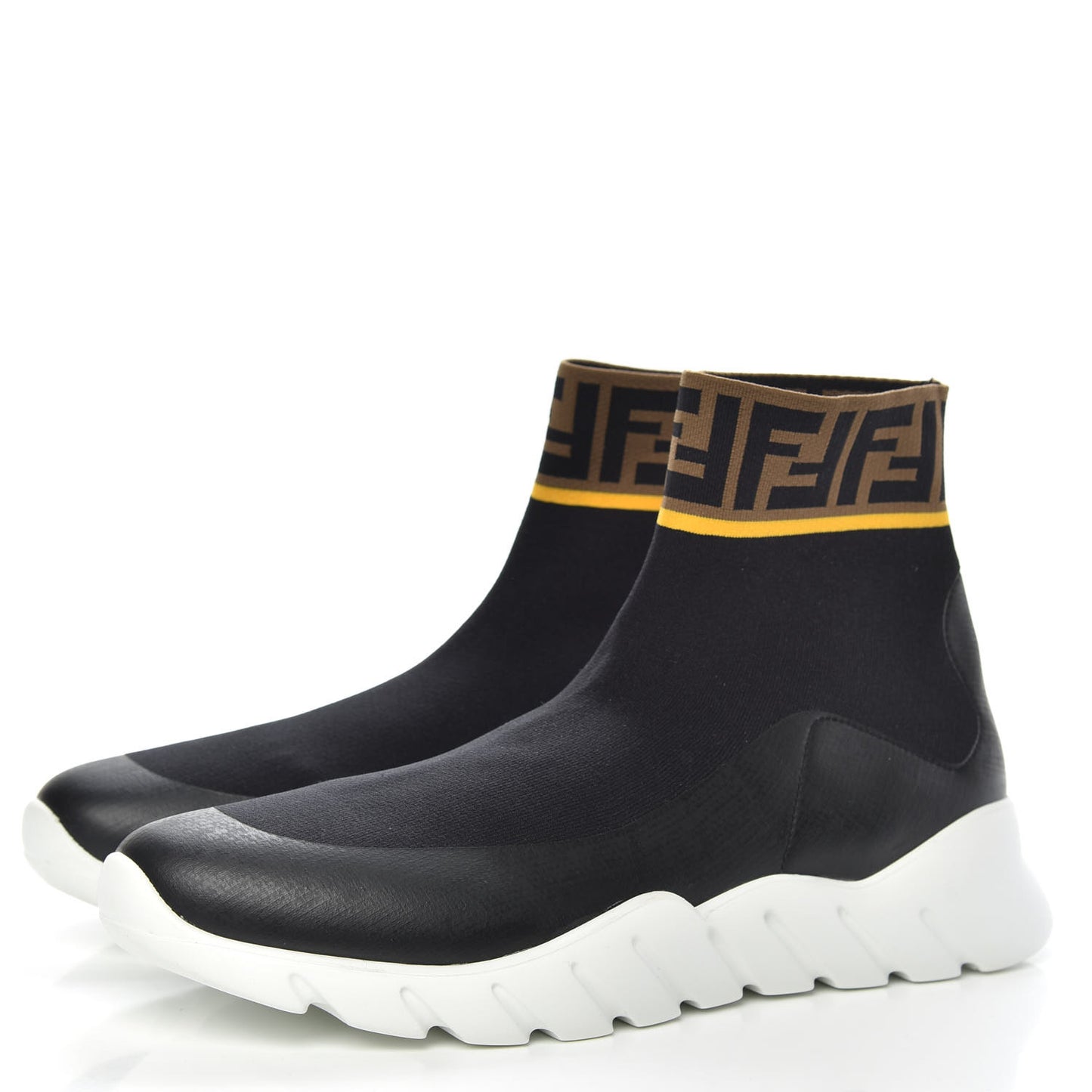 Jersey FF Mania Mens High Top Sock Sneakers 11 Black Tobacco Yema