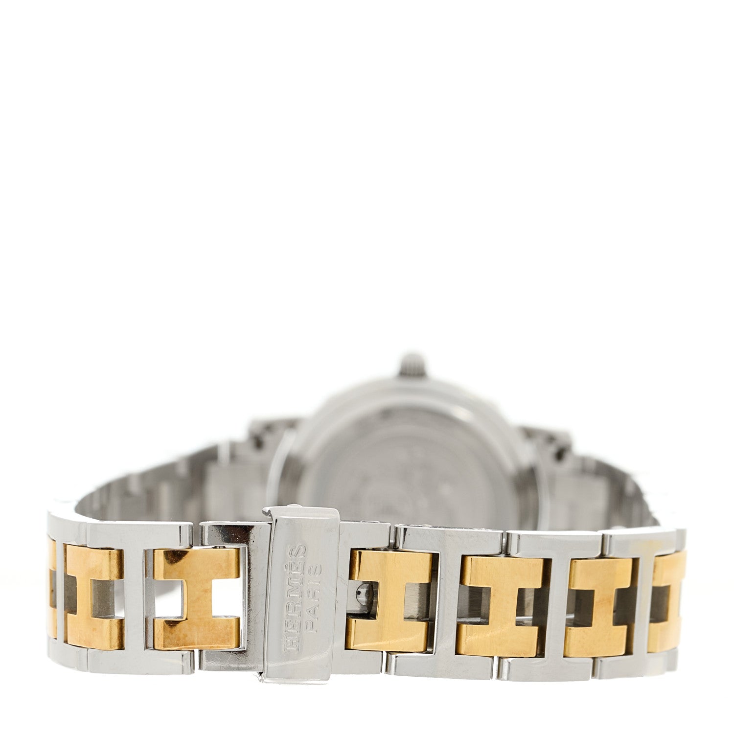 Hermes Stainless Steel 24mm Clipper Quartz Watch Gold 3 of 5