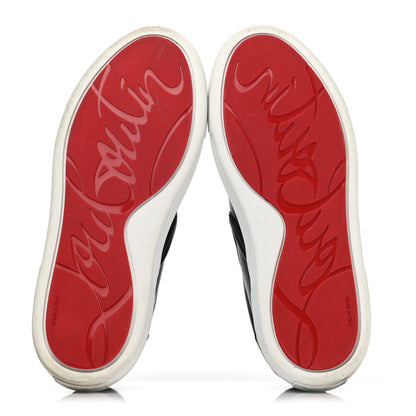 Christian Louboutin Calfskin Womens Masteral Platform Slip On Sneakers 37 Black 4 of 4