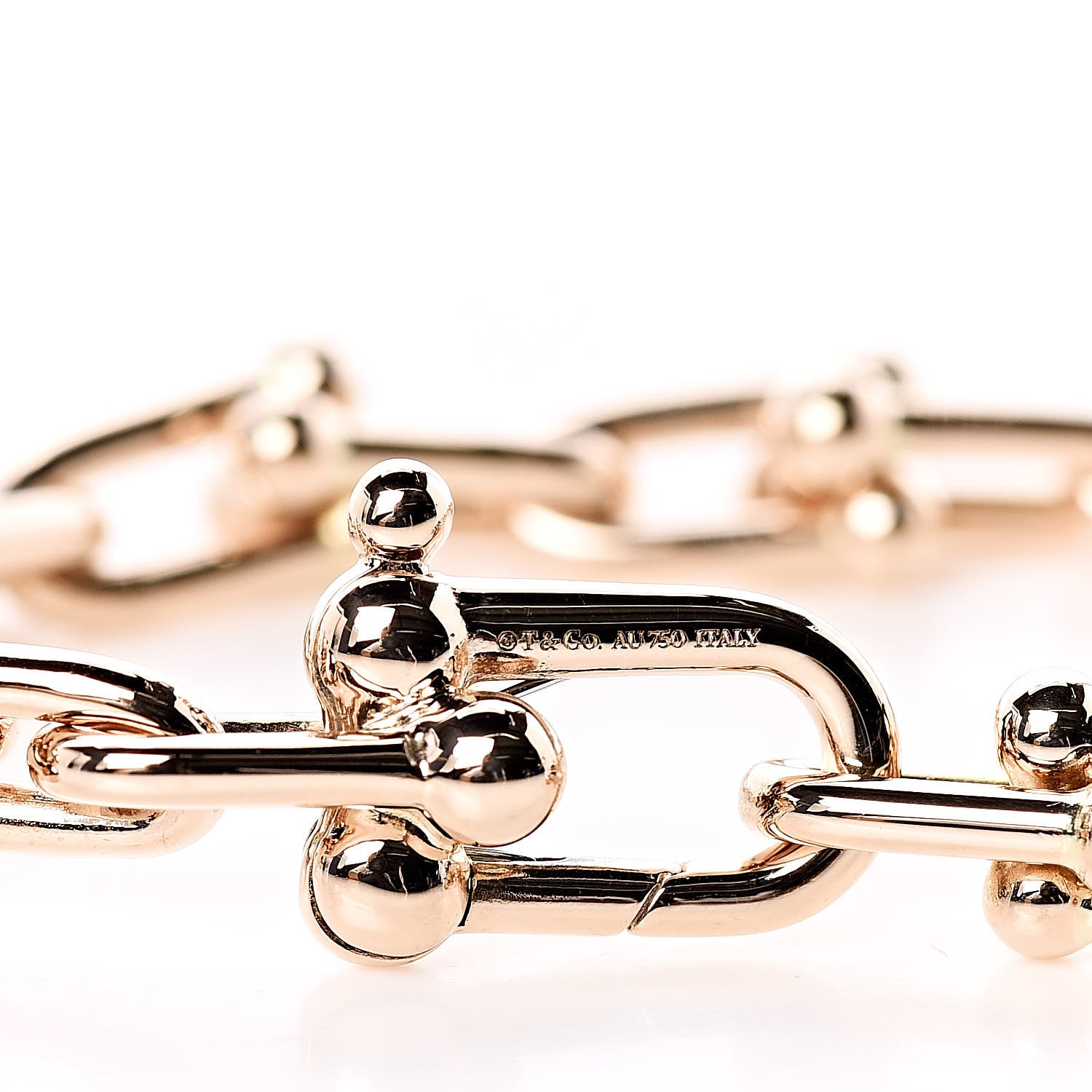 Tiffany 18K Rose Gold Small HardWear Link Bracelet 5 of 6