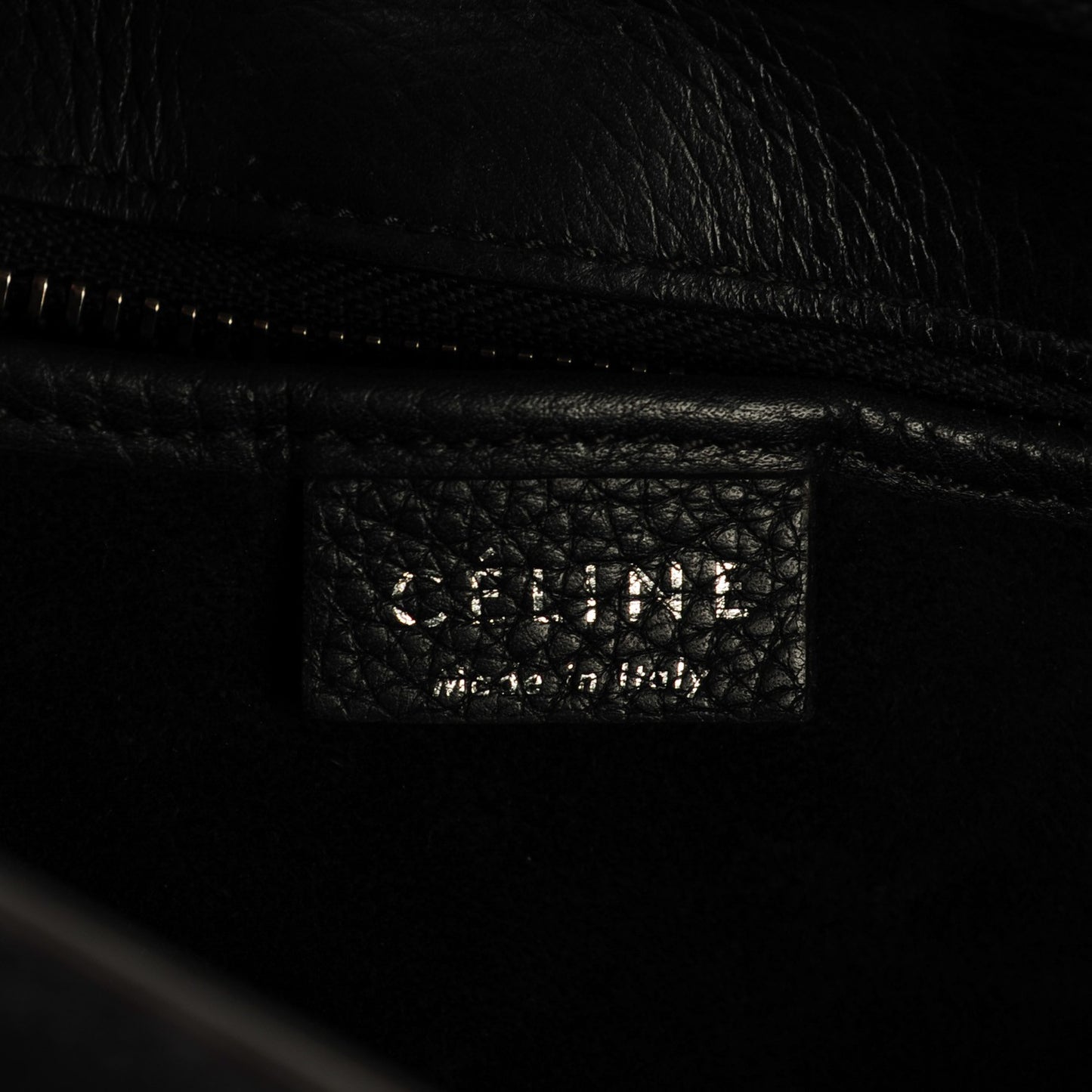 Drummed Calfskin Nano Luggage Black