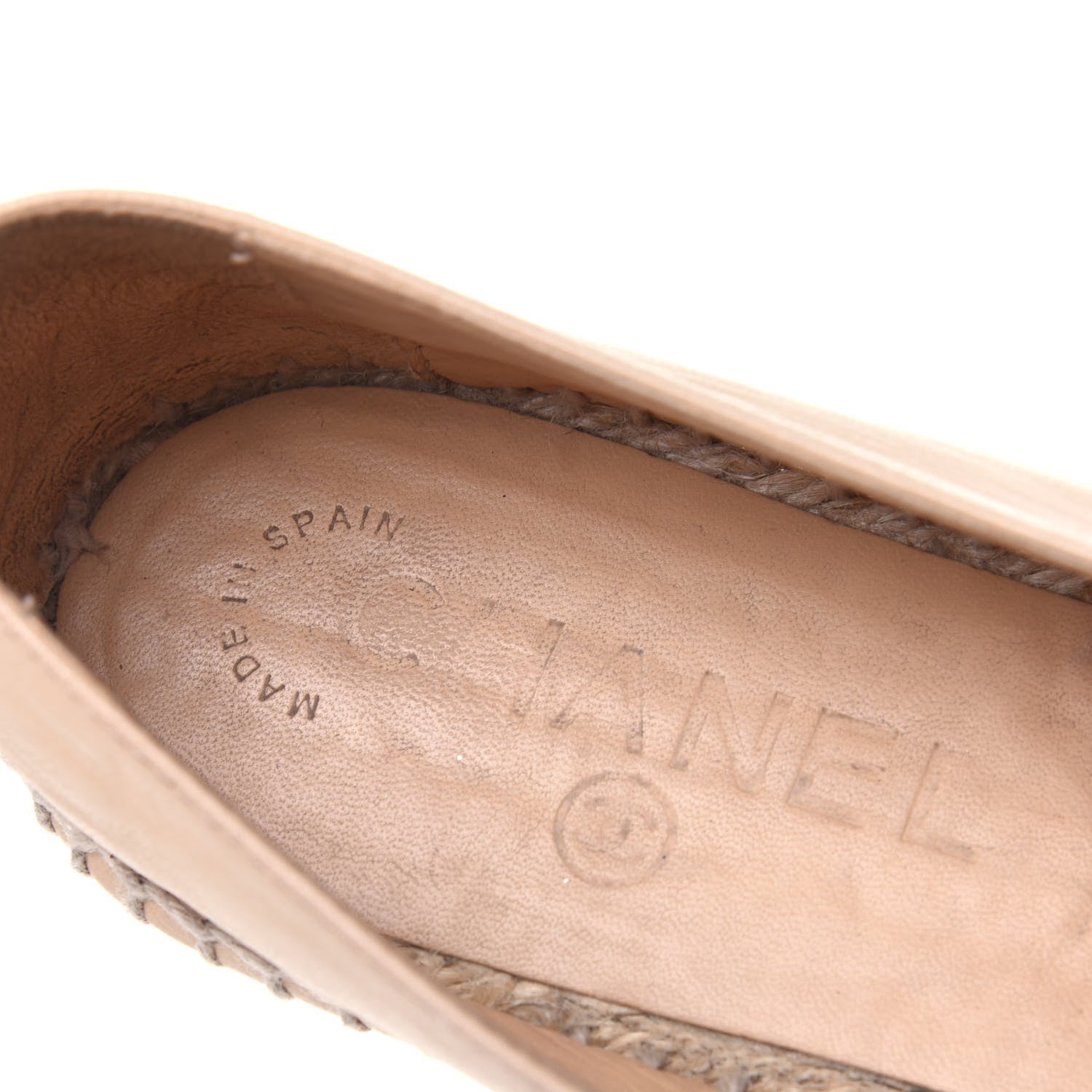 Chanel Lambskin CC Espadrilles 39 Beige Black 9 of 15