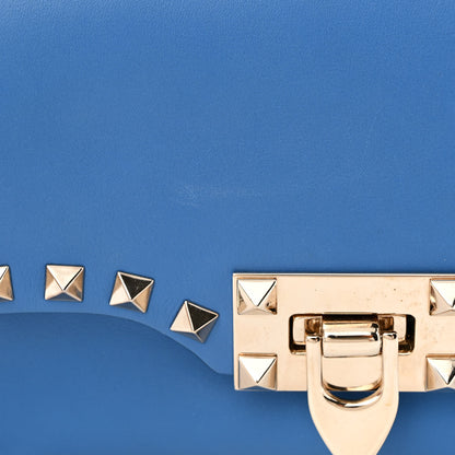 Valentino Garavani Vitello Mini Rockstud Flap Saddle Crossbody Bag Light Sapphire 11 of 11