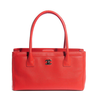 Chanel Calfskin Small Cerf Shopper Tote Orange 1 of 7
