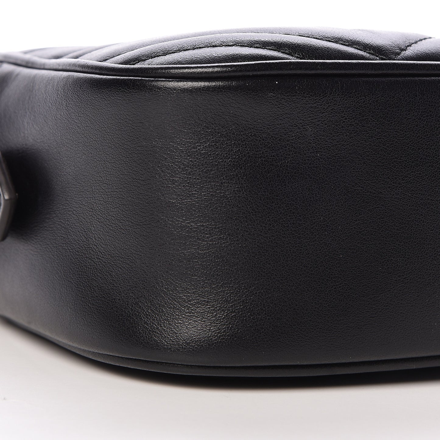 Calfskin Matelasse Small GG Marmont Chain Shoulder Bag Black
