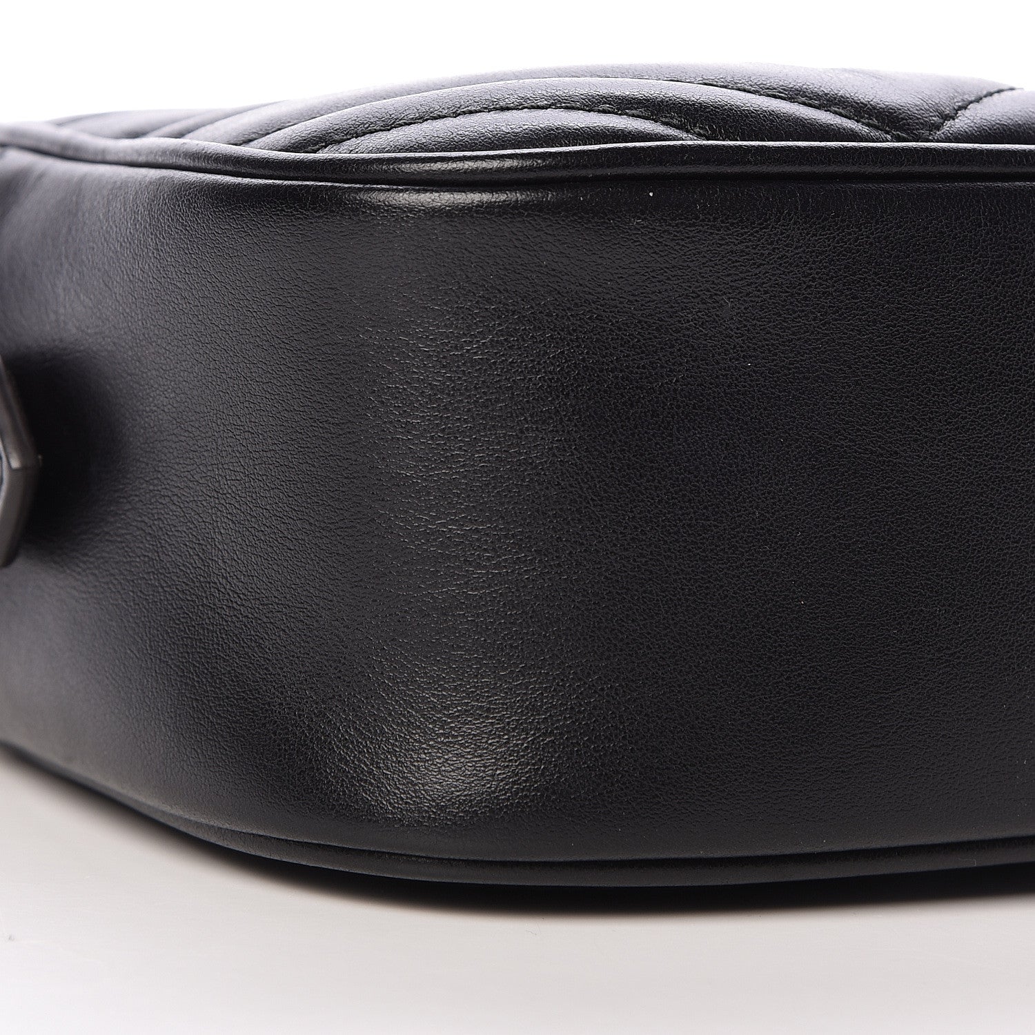 Gucci Calfskin Matelasse Small GG Marmont Chain Shoulder Bag Black 9 of 10