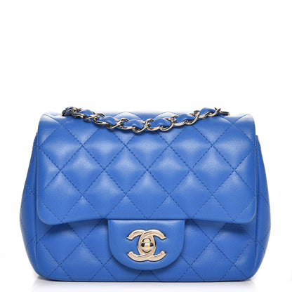 Chanel Lambskin Quilted Mini Square Flap Blue 1 of 7