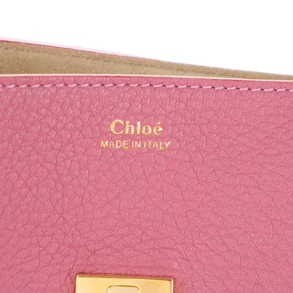 Chloe Grained Lambskin Mini Drew Shoulder Bag Faded Rose 6 of 8