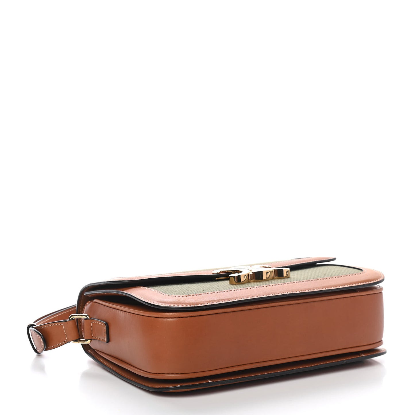 Textile Natural Calfskin Classique Triomphe Khaki Tan