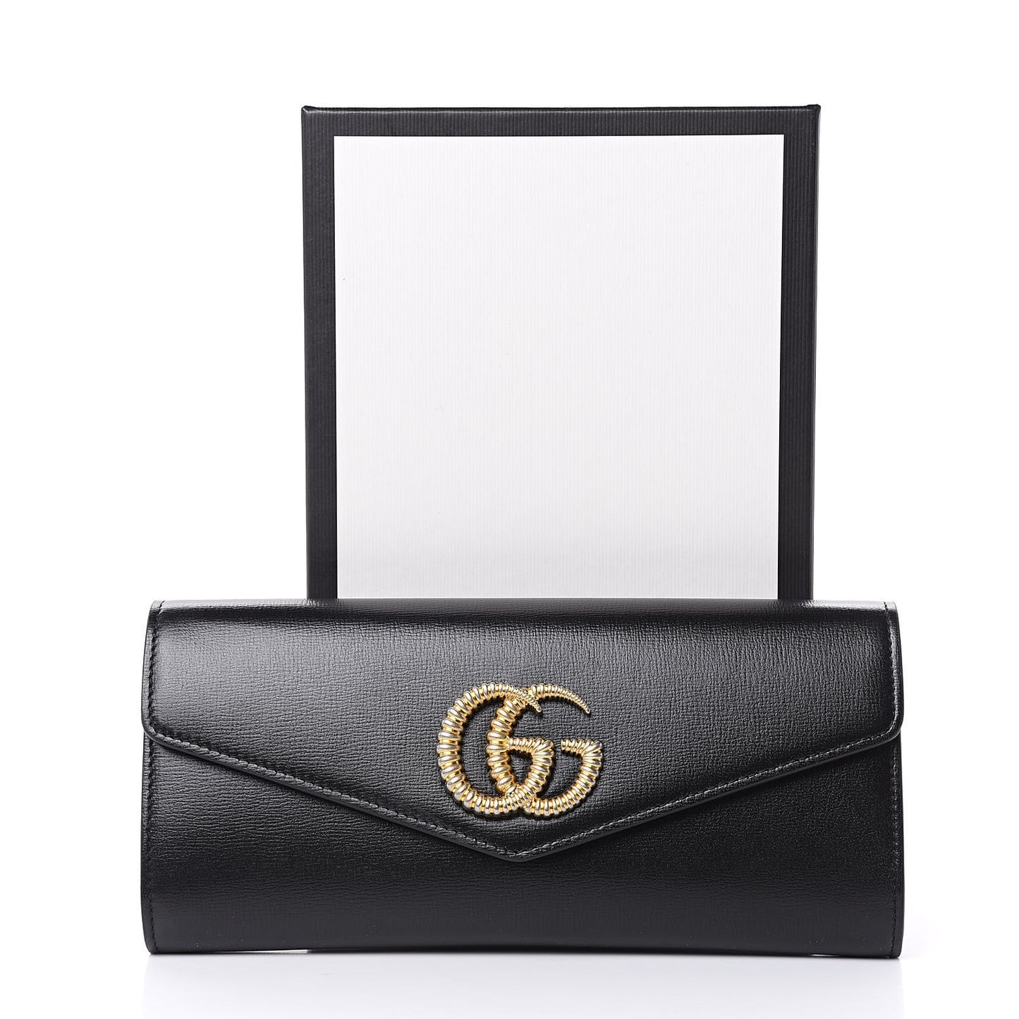 Calfskin Torchon GG Broadway Envelope Clutch Black