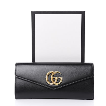 Gucci Calfskin Torchon GG Broadway Envelope Clutch Black 8 of 8