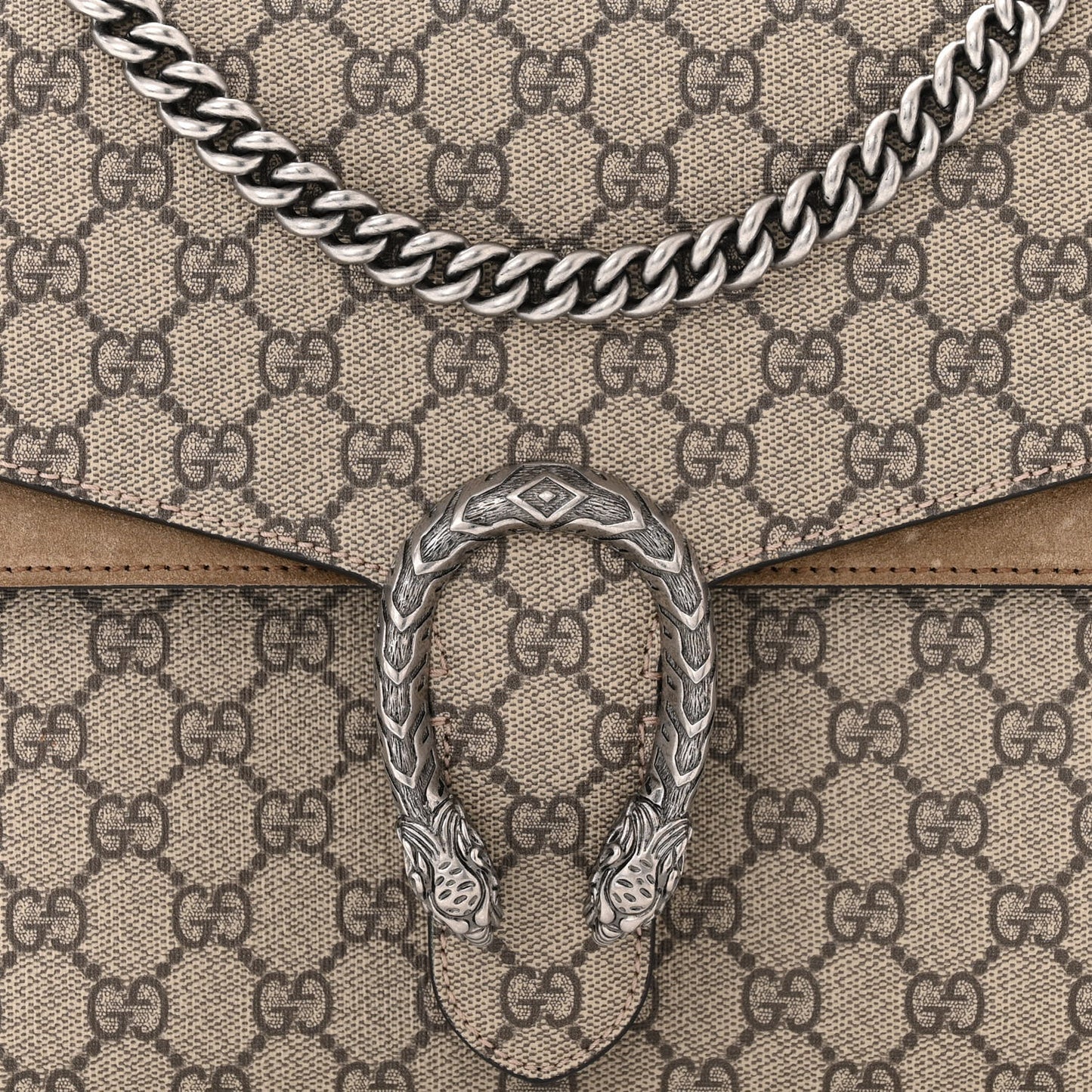 GG Supreme Monogram Medium Dionysus Shoulder Bag Taupe