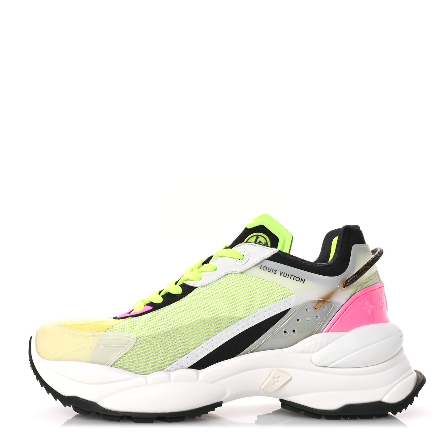 Monogram Calfskin Run 55 Sneakers 40 Pink White Yellow
