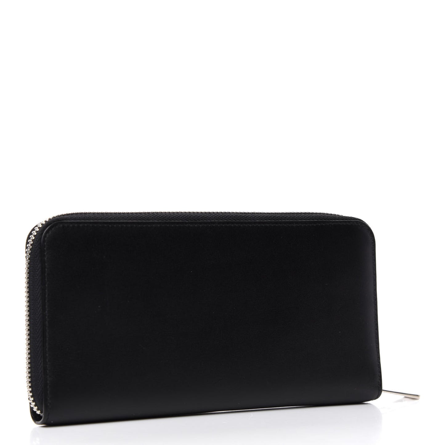 Calfskin Zip Around Wallet Black