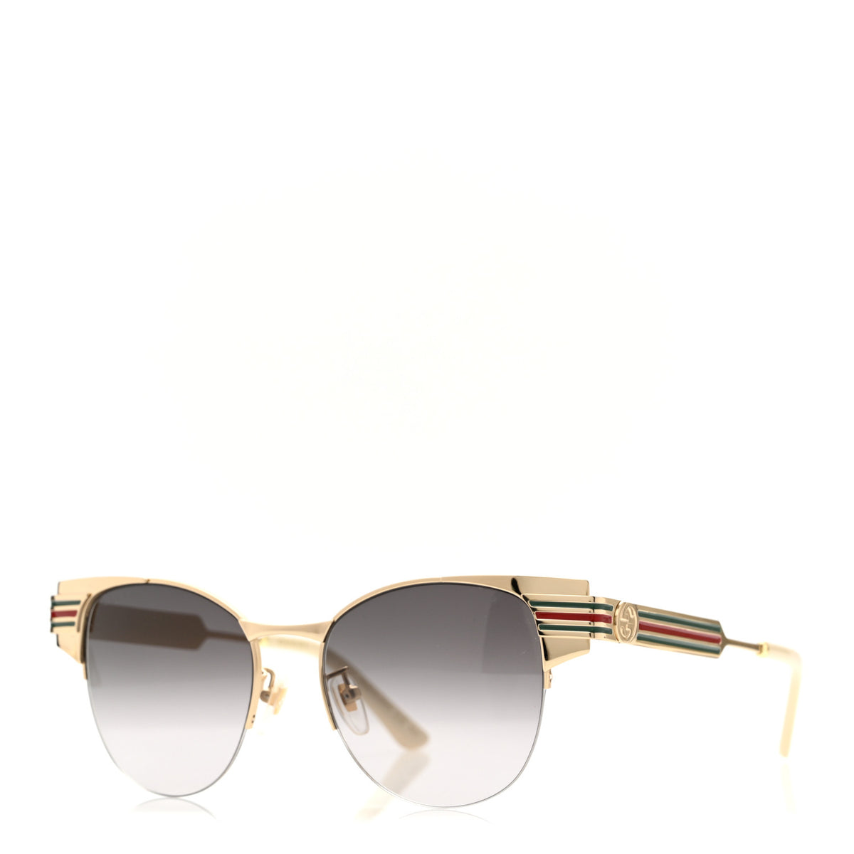 Gucci Cat Eye Web Sunglasses GG0521S Gold 1 of 8