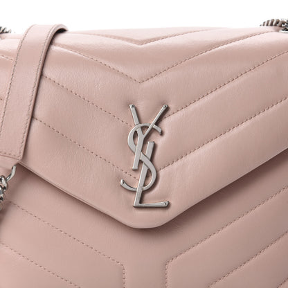 Saint Laurent Calfskin Y Quilted Monogram Small Loulou Chain Satchel Rose Antic 11 of 11