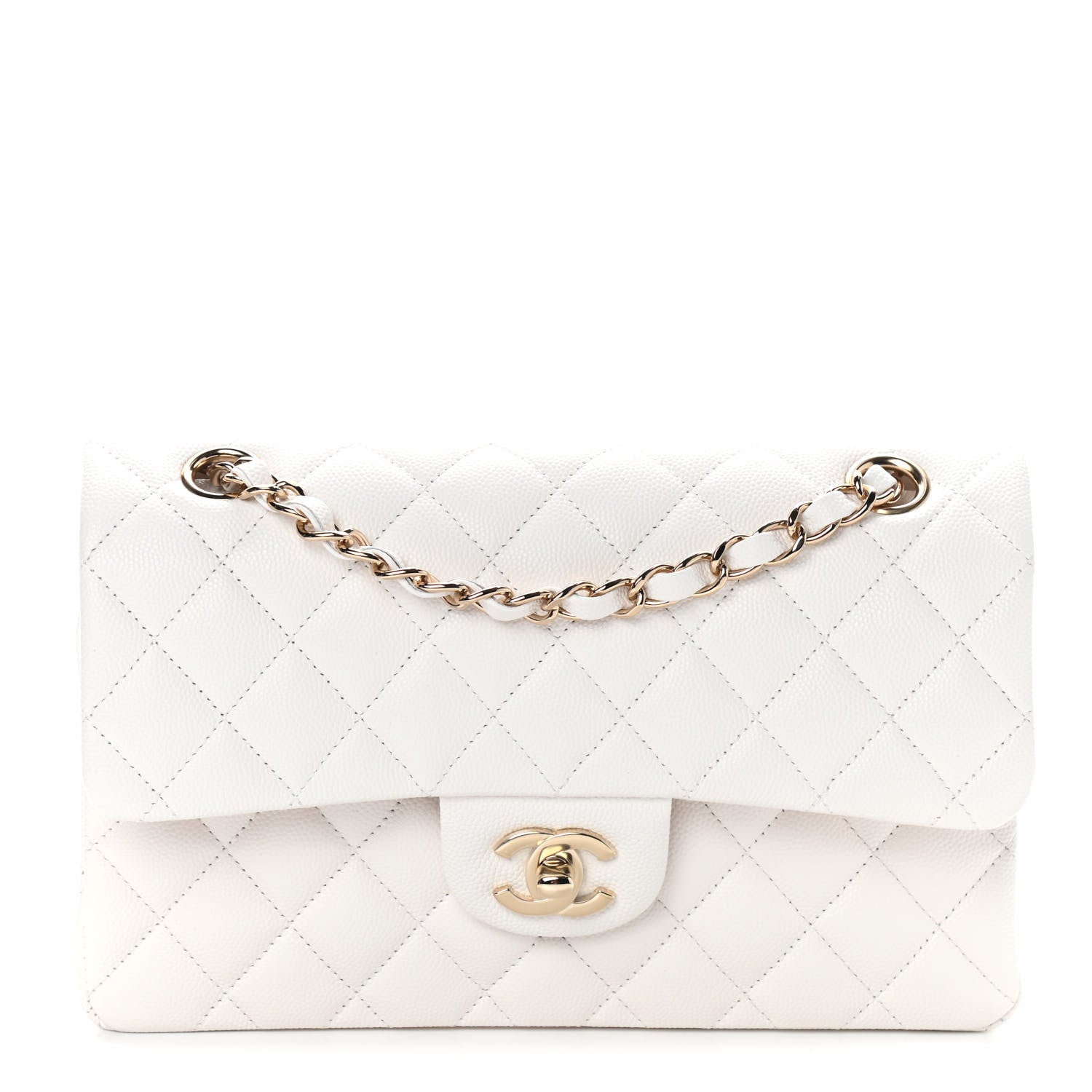Chanel Caviar Quilted Small Double Flap White 1 of 9