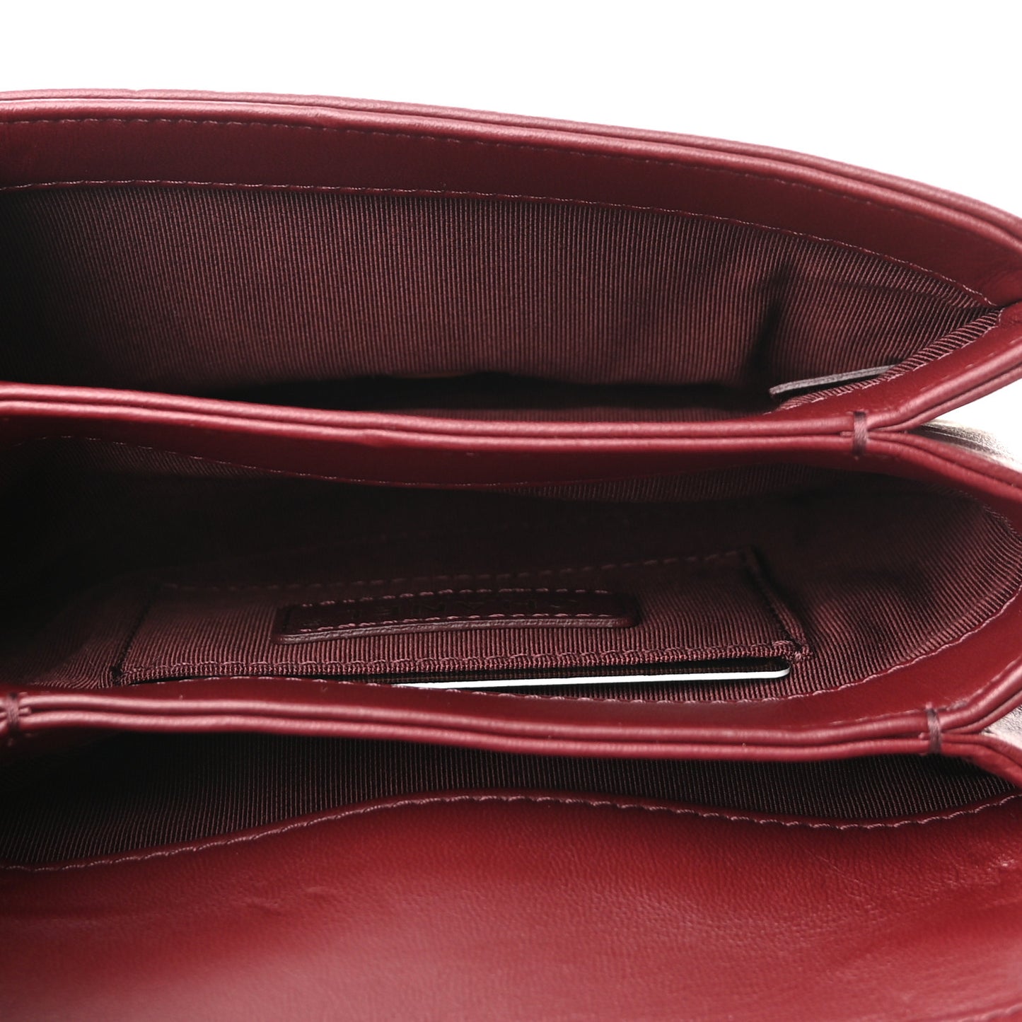 Velvet Lambskin Mini Camellia Flap Black Burgundy