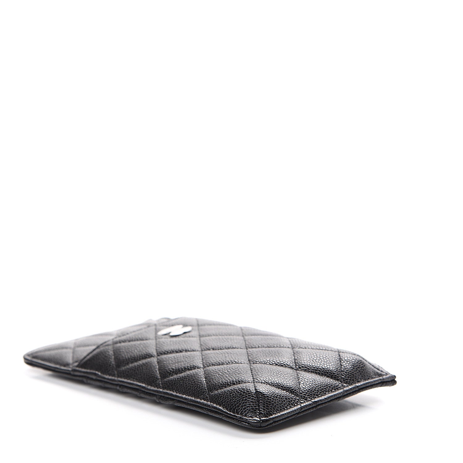 Chanel Caviar Quilted Classic Flat Wallet Pouch Black 3 of 7