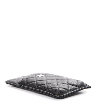 Chanel Caviar Quilted Classic Flat Wallet Pouch Black 3 of 7
