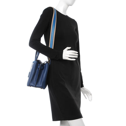 MCM Grained Calfskin Medium Milla Tote Navy 3 of 10