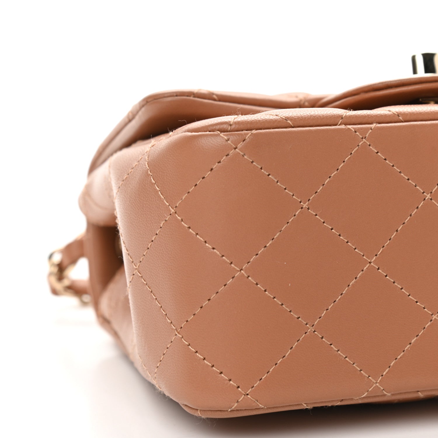 Chanel Lambskin Quilted Mini Square Flap Brown 8 of 9