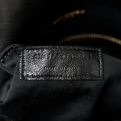 Saint Laurent Lambskin Quilted Small Loulou Puffer Monogram Chain Satchel Black 8 of 11