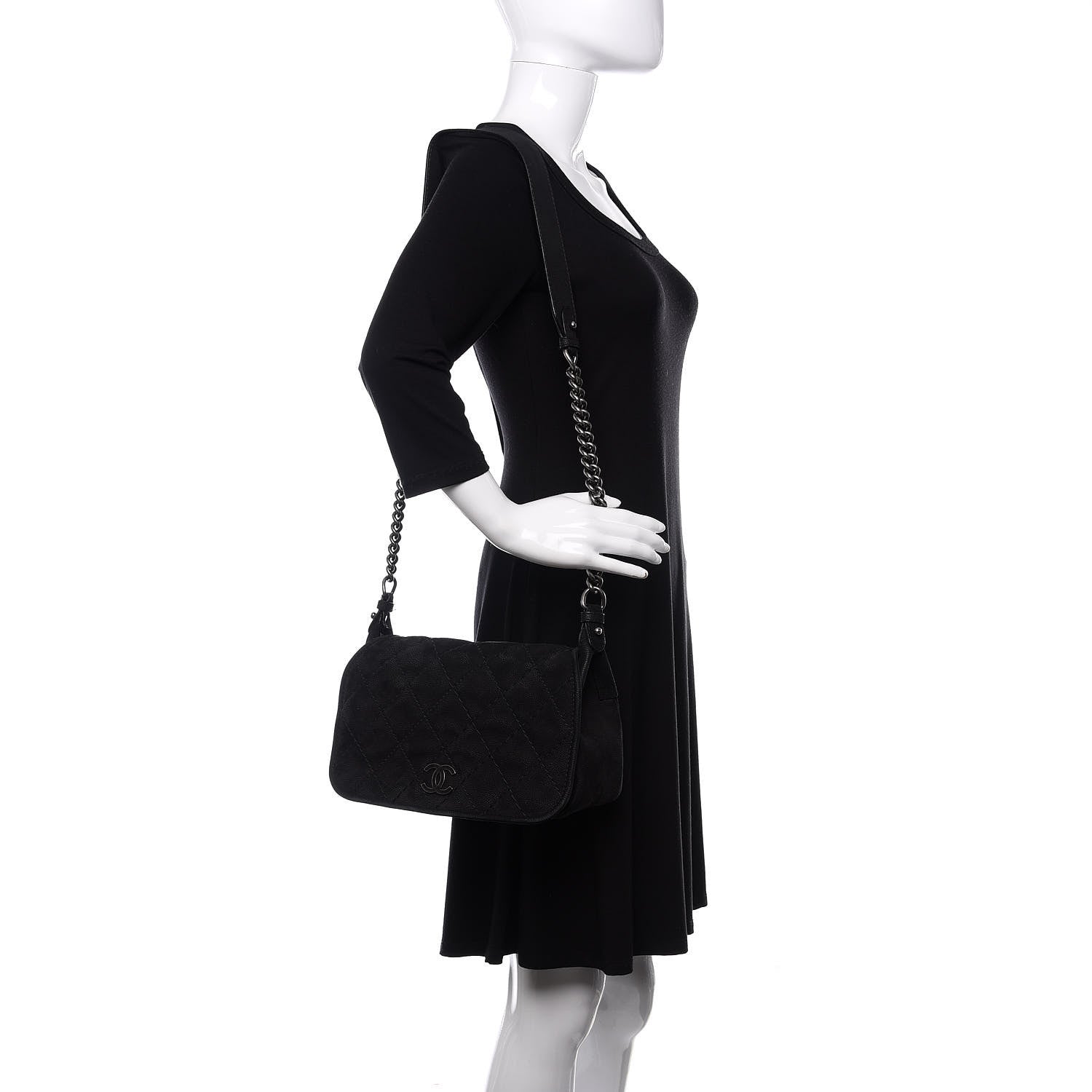Chanel Iridescent Caviar Large Flap Black 2 of 10