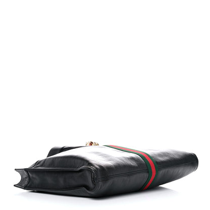 Gucci Calfskin Large Rajah Chain Tote Black 4 of 17