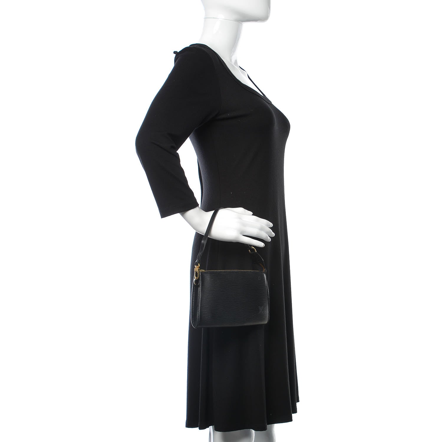 Louis Vuitton Epi Pochette Accessories 21 Black 2 of 15
