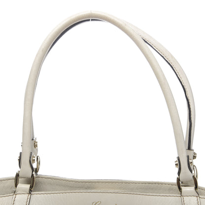Gucci Monogram Medium D Gold Tote Bag White 9 of 14