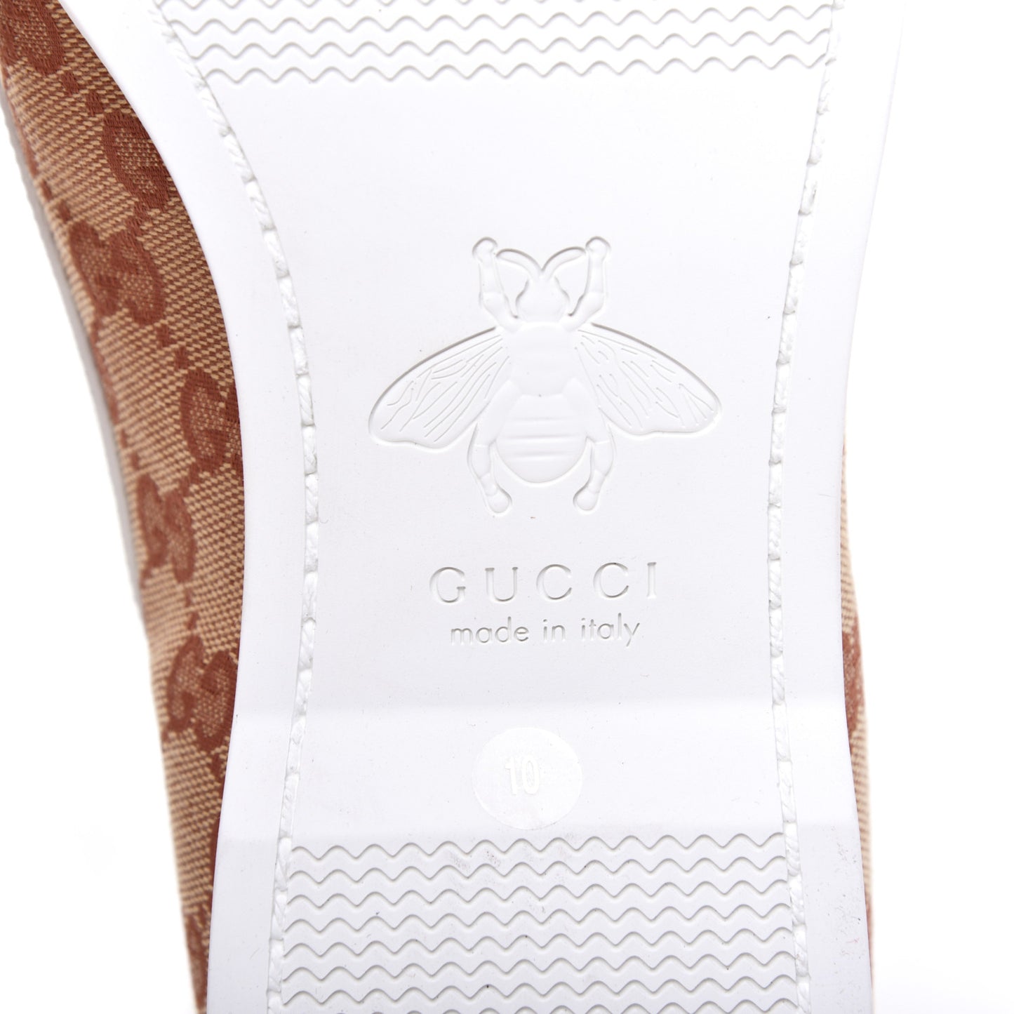 Monogram Mens Boat Shoes 10 Beige Ruggine White