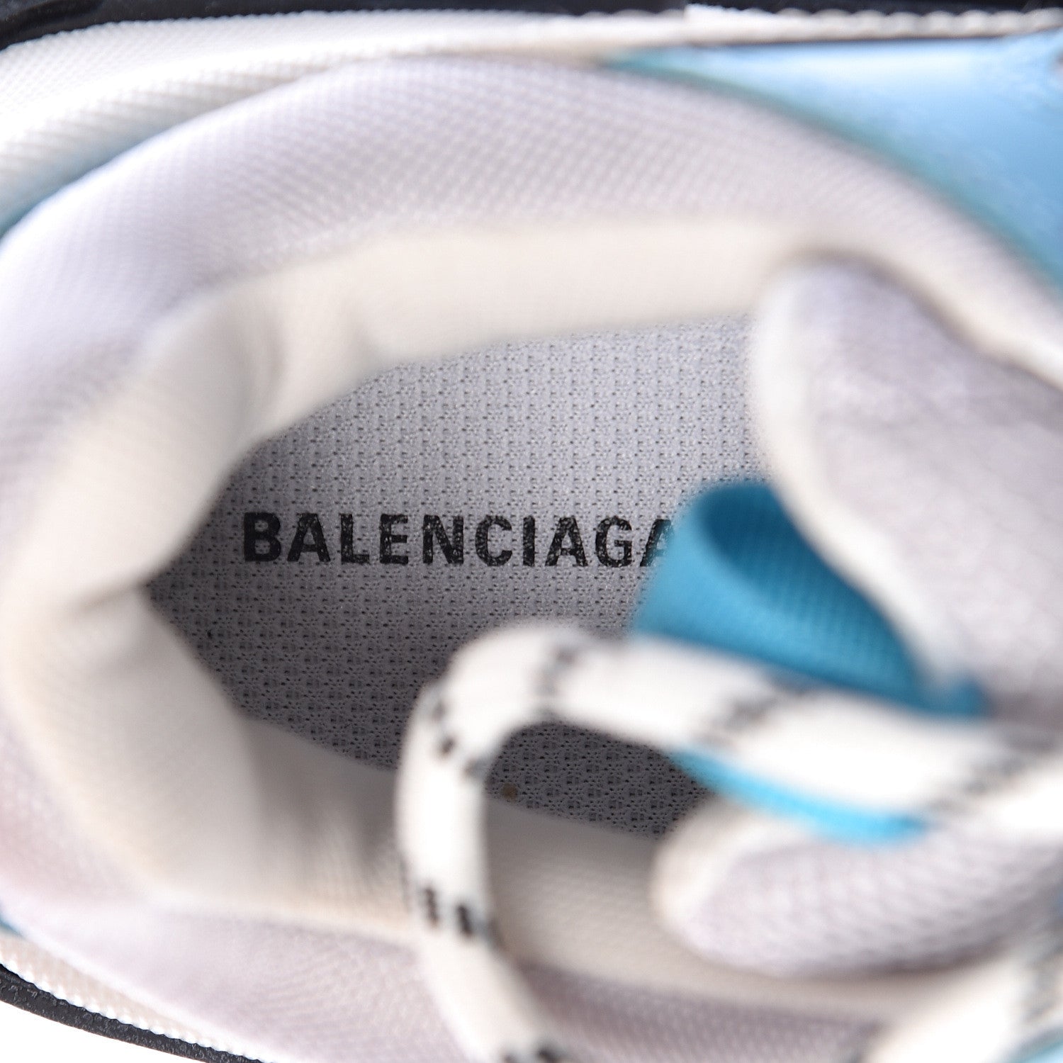 Balenciaga Fabric Mesh Womens Triple S Sneakers 36 White Blue Pink 8 of 10