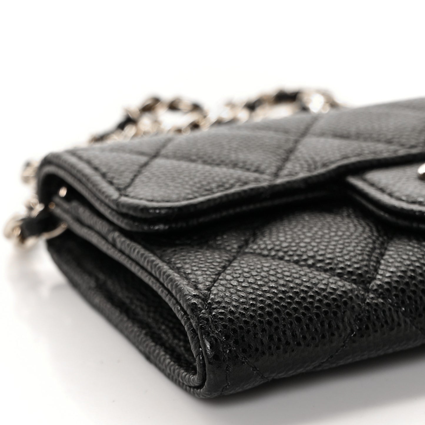 Caviar Quilted Flap Classic Belt Bag Black