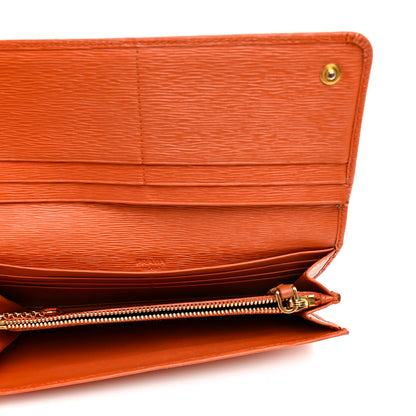Prada Vitello Move Continental Flap Travel Wallet Papaya 6 of 15