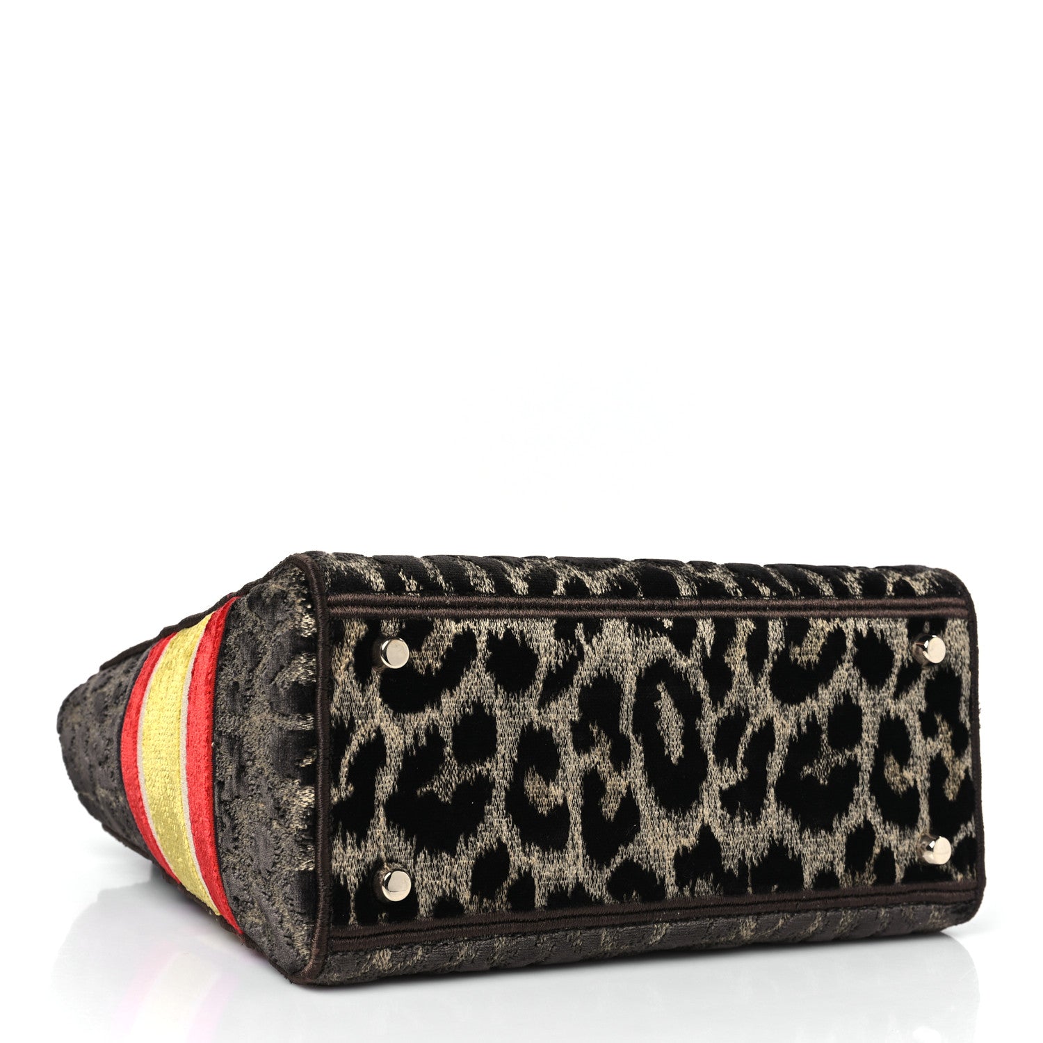 Christian Dior Velvet Mizza Embroidered Medium Lady D-Lite Beige Multicolor 4 of 9