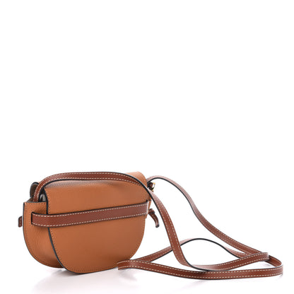 Loewe Grained Calfskin Mini Gate Crossbody Bag Caramel Pecan 3 of 10