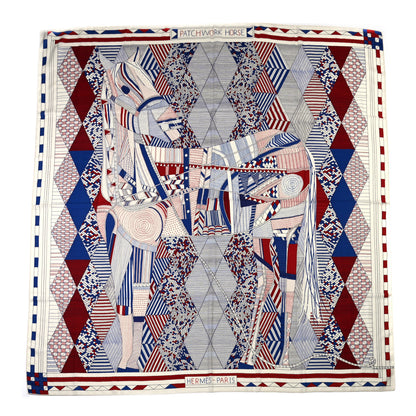 Hermes Cashmere Silk Patchwork Horse Shawl 140 1 of 7