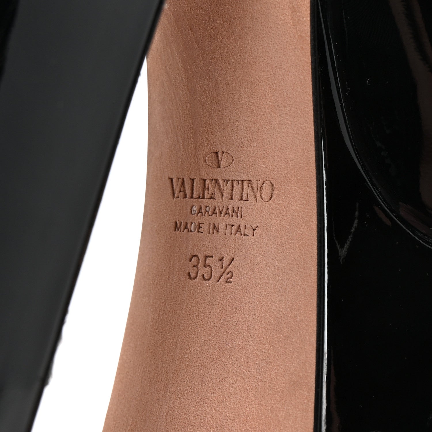 Valentino Garavani Patent Tan-Go 55/155mm Platform Sandals 35.5 Black 7 of 9