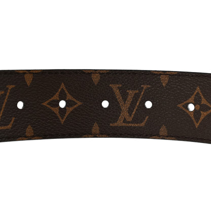 Louis Vuitton Calfskin Monogram LV Initiales Reversible Belt 95 38 Black 4 of 5
