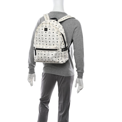MCM Visetos Medium Side Studs Stark Backpack White 2 of 18