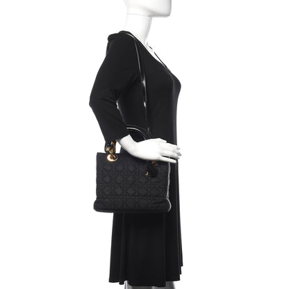 Christian Dior Nylon Cannage Medium Lady Dior Black 2 of 18