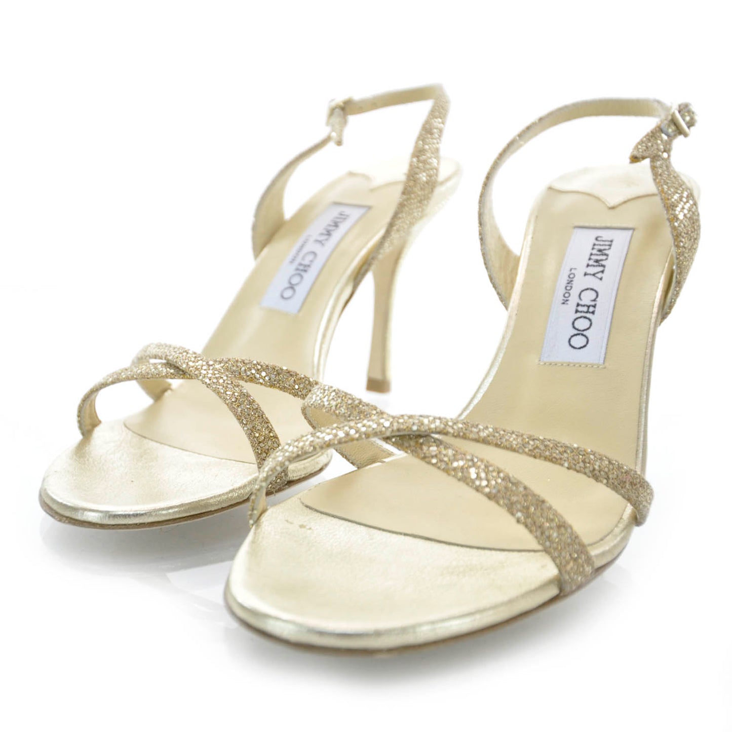 Glitter Fabric India Heels 37.5 Gold