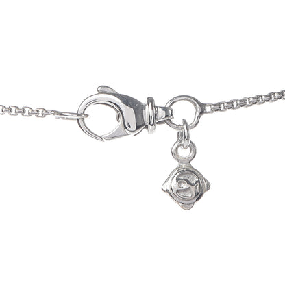 David Yurman Sterling Silver Diamond Crossover Circle Pendant Necklace 6 of 7